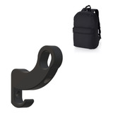 Kit 2 Suporte De Parede Para Mochila, Bolsa E Jaqueta Cor Preto