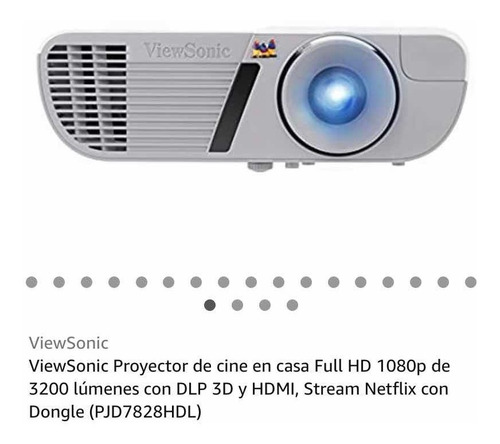 Viewsonic 3200 Lúmenes Fullhd 1080 Proyector Cine En Casa