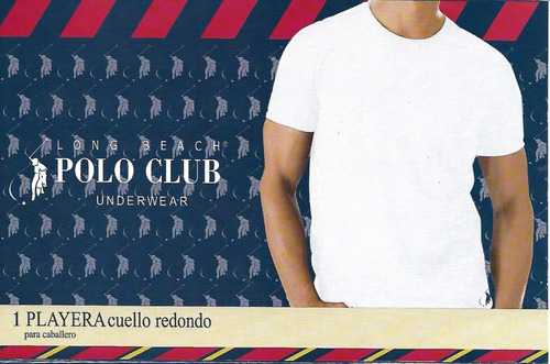 Polo Club Playera Cuello Redondo Bca 3 Pzs 