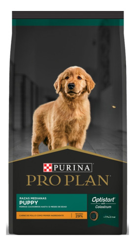 Alimento Pro Plan Complete  De Perro Pro Plan Puppy Razas Medianas Para Perro Cachorro De Raza Mediana Sabor Pollo Y Arroz En Bolsa De 3kg