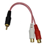 Cable  Y  1 Plug Macho Rca A 2 Plug Hembra Rca 10cm Radox 08
