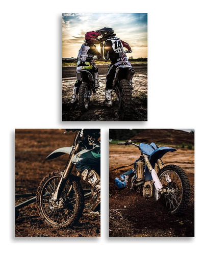 Dirt Bike Wall Art,modern Motocross Canvas Posters,motorspor