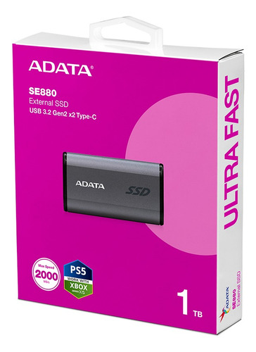 Unidad Solida Externa Adata Se880 1tb