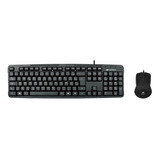 Kit Teclado E Mouse Com Fio Abnt2 - Preto Kb12-ms20bk