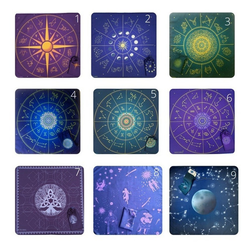 Paño De Tarot Zodíaco 70 X 70 Cm - Pacha Kuyuy