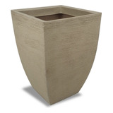 Vaso Polietileno Quadrado Decorativo Luxo Casa Varanda 43cm