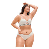 Brassiere Dama Blanco Con Letras En Corte Laser 810-76