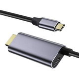 Cable Tipo C A Hdmi Compatible Con Adaptador De Vídeo Usb-c