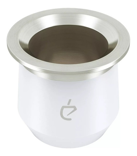 Un Mate Grande Base Silicona Acero Inoxidable Perla White