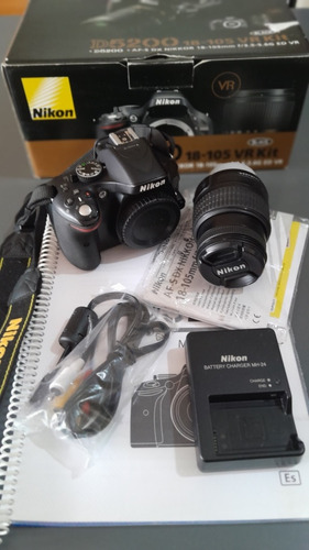 Camara Nikon D5200 Con Lente 18-55 Vr + 2 Baterías 