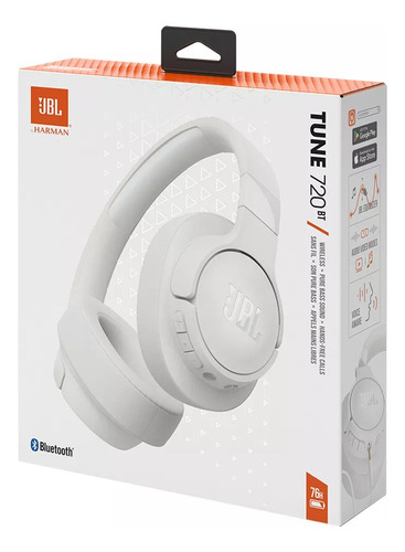 Fone De Ouvido Bluetooth Jbl Tune 720bt Branco