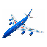Avião De Brinquedo Infantil Realista Fricção Grande 32 Cm
