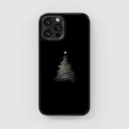 Funda Celular Navidad Navideña Arbol Estrella Fondo Negro