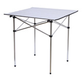 Mesa Camping Aluminio Enrollable Plegable 70 X 70 Cm Kushiro