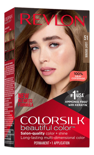 Kit Tint Revlon Colorsilk 51 Castaño Claro Beauty Express 24