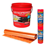 Kit Manta Asfáltica Terracota 90cm C/ Primer 18l Dryko