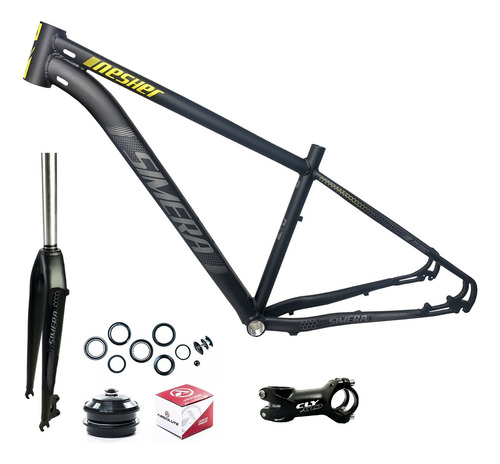 Kit Quadro Bicicleta Aluminio+ Garfo Rigido 29+ Mesa+direção