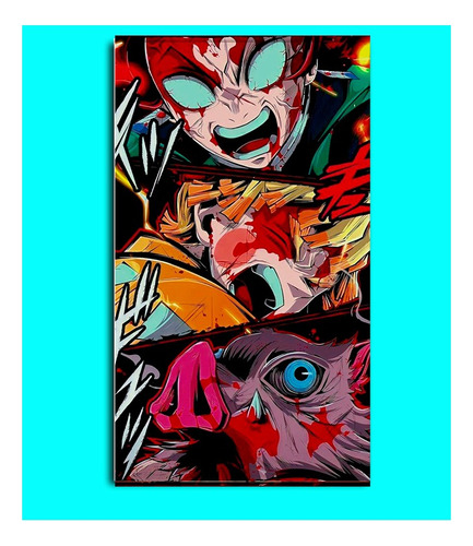 Cuadro Decorativo Demon Slayer 29x50 Cm Anime 