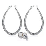 Argollas Aros De Plata 925 Elegante De Mujer