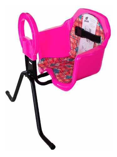 Cadeira Bicicleta Dianteira Frontal Cadeirinha Luxo Pink