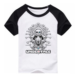 Camiseta Infantil Undertale Sans Ossos E Monstros Game