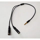 Cable Auxiliar Adaptador De Auriculares De 1 A 2 De 3.5 