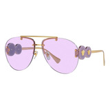 Versace Ve2250 14871a New Aviator Gold Violet