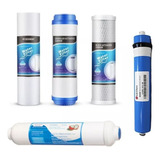 Kit 5 Repuestos Filtros Agua Osmosis Inversa 100gpd 2.5 X 10