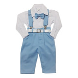 Conjunto Infantil Bebe Batizado Social Camisa Festa Branco