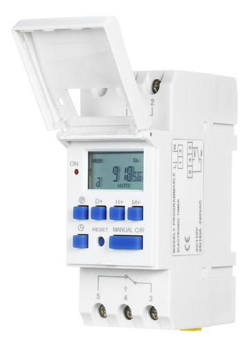 Interruptor Temporizador Digital Lcd Thc15a 16a 7 Días 110v