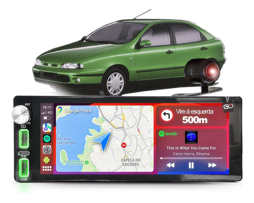 Som Multimídia Encaixe Radio Comum Universal Android Carplay