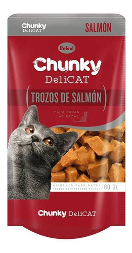 Alimento Para Gato -chunky Delicat Salmon 80 Gr