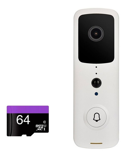 Timbre Camara Monitoreo En Vivo Seguridad Hogar + Sd 64gb