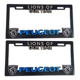  Portaplacas Premium Peugeot Azul Claro Juego 2 Piezas