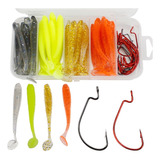 Kit 49 Piezas De Pesca Señuelos Anzuelos 6cm + Caja De Pesca