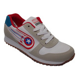 Tenis Panam Marvel Original Comic Capitan Calidad