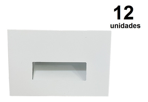 12 Balizador Branco Parede Escada Caixa 4x2 Para Led G9 