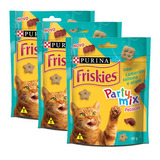 3 Petisco Friskies Party Mix Camarão, Salmão E Atum 40g