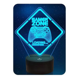 Luminária De Mesa Gamer Controle Xbox Abajur 3d Jogos Led