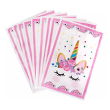 Set Bolsas Dulcera Sorpresas Cumpleaños Unicornio X10 Un