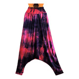 Calça Saruel Tiedye Thai Viscose Unissex Rave Psicodélica