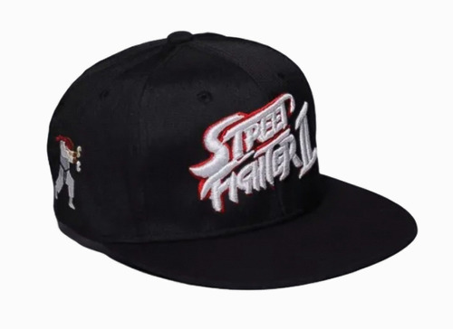 Gorra Plana Street Figther Ii. Bordado 3d. Snapback. 