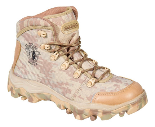 Bota Brahma Biker Ks1795 Camuflado Arena Botas Biker  