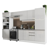 Armário Cozinha Mdf Acordes Madesa Xa330002 Branco Brilho