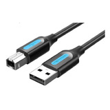 Cabo Usb 2.0 Para Usb B Impressora Scanner 5m Vention Coqbj Cor Preto