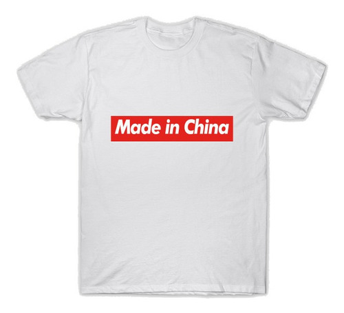 Playera Camiseta Tendencia Logo Hecho En China Made In China