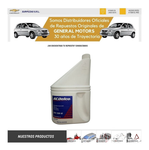 Kit Filtros + Aceite Mineral Acdelco Corsa 1.6 Chevrolet 264 Foto 2