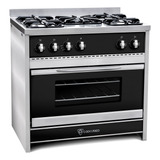 Cocina Chiara Negro 90 Cm Gas/electrica 5 Hornallas - Tst