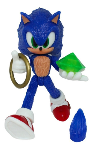 Figura Sonic Hedgehog Artículado Con Luz Con 20 Cm Altura