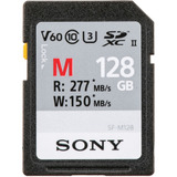 Cartão Sdxc Sony 128gb Sf-m Uhs-ii V60 U3 Série M 277mb/s (s